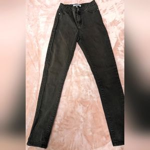 Olive Papaya skinny stretch denim (size M)